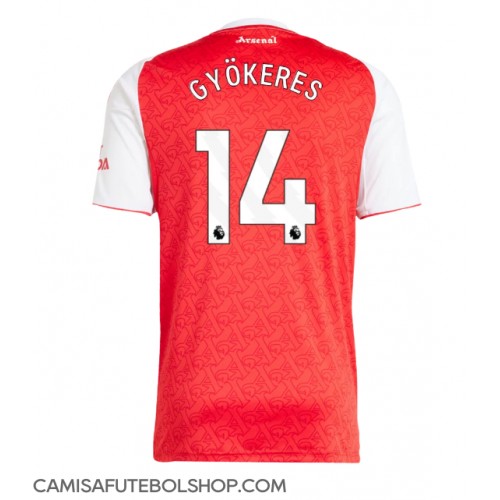 Camisa de time de futebol Arsenal Viktor Gyokeres #14 Replicas 1º Equipamento 2025-26 Manga Curta